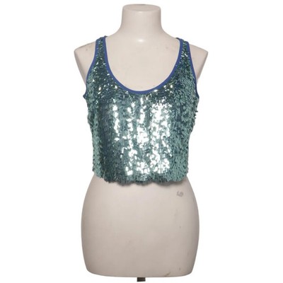 Bebe, Crop Top, Größe: XXS, Blau/Grün, Einfarbig, Damen #qKM