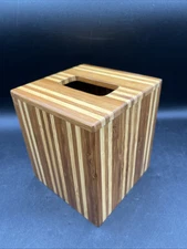 Croscill Home Fashions Wooden Tissue Box Cover  Solid Wood Mid Century Modern