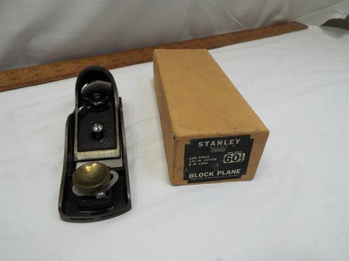 Nice Stanley no 60-1/2 Low Angle Adjustable Block Plane Wood Tool Box Carpenter