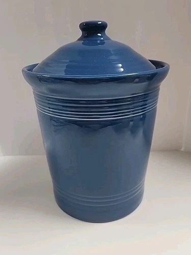 NEW FIESTA 2 QT CANISTER LAPIS BLUE Crock & Lid  MEDIUM Size