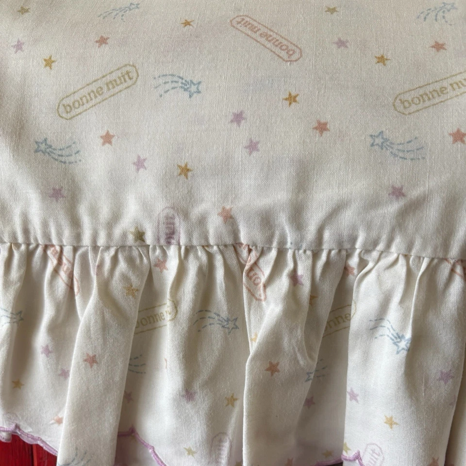 Taie de traversin vintage enfant étoiles filantes “bonne nuit” 184x40 cm - Photo 3/4