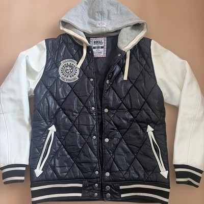 Roial Black/White Varsity Jacket No.sj3445