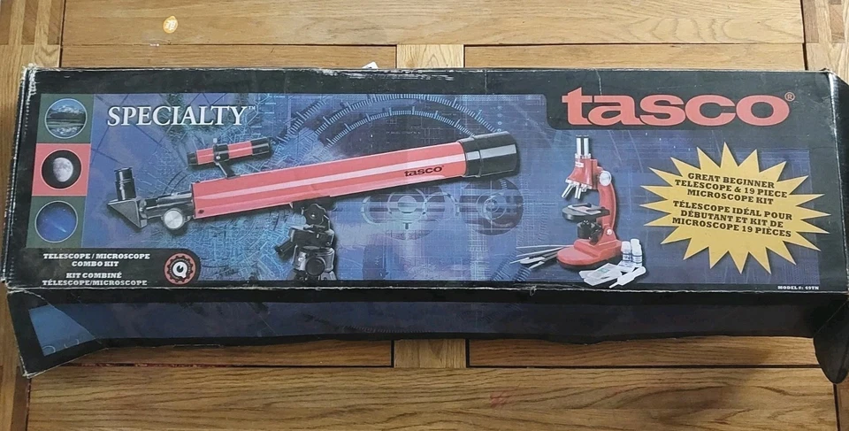 Tasco 49tn 50mm Telescope And Microscope Kit. Complete. - Image 2 of 4