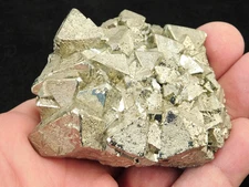 PYRAMID Shaped Crystals! Tetrahedron PYRITE Crystal Cluster Peru 295gr
