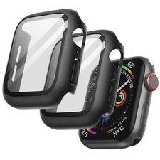 Case with Screen Protector for Apple Watch SE 3/2/1 / Series 6 5 4 44mm, 2 Pack