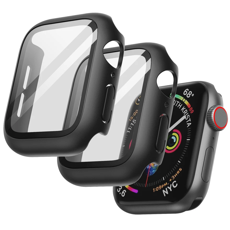 JETECH Case with Screen Protector for Apple Watch SE 3/2/1 / Series 6 5 4 44mm, 2 Pack