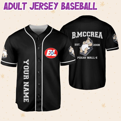 Personalized Disney Pixar WALL-E B.MCCREA Baseball Jersey