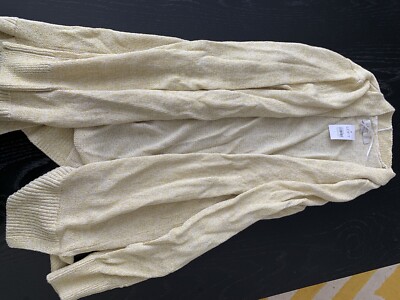 Ann Taylor Loft NWT S Gold Cardigan