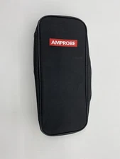 Black Nylon Zippered Storage Pouch for Meter or Tools (12-in x 6-in x 2-in)