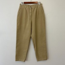 Vintage LL Bean Tan Corduroy Pants Womens 12 Petite