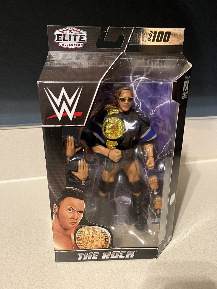 The Rock WWE Elite Series 100 Mattel  6” Wrestling Action Figure- NEW
