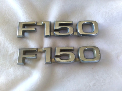 1980 Ford F150 Emblem E0TB-16B114 Chrome Lot of 2 1980s Pickup Truck | eBay