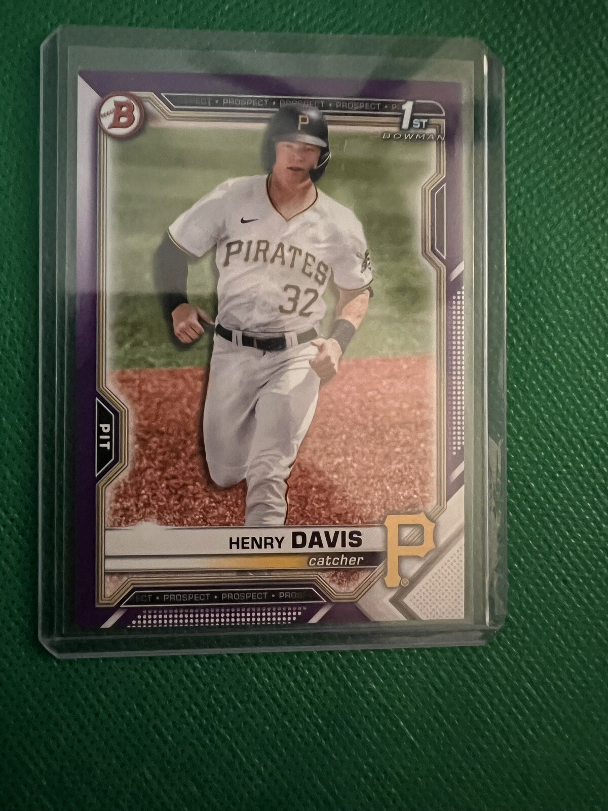 2021 Bowman Draft 1st Henry Davis Rookie Purple #/250  Pittsburg Pirates  #BD-48