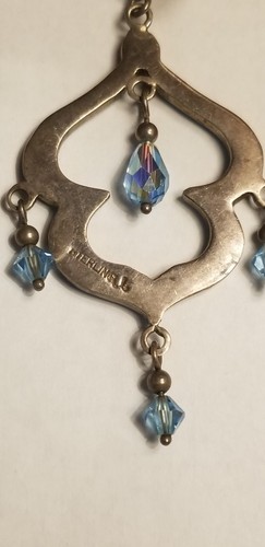 REYNETSA LELAND ZUNI Nativo Americano Plata de Ley Ópalo Incrustación Pendientes Cristal - Imagen 6 de 7