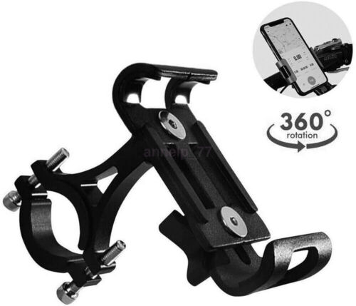 360° Rotate Aluminum Bike Bicycle Handlebar Mobile Phone Holder Mount Universal - Picture 1 of 19
