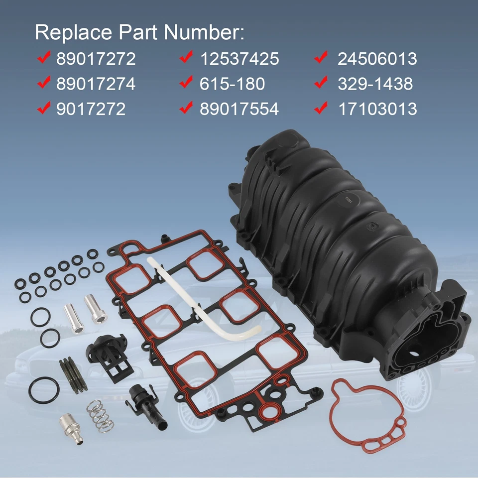 Colector de admisión superior del motor para Buick LeSabre Chevy Impala Pontiac 12537425 Foto 3 de 4