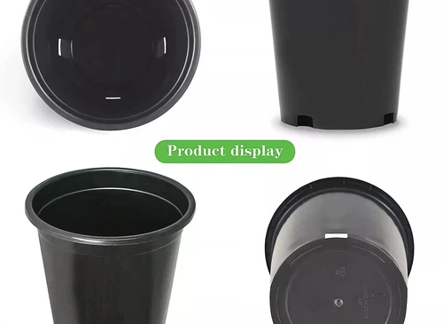 5 Gallon Black Plastic Garden Plant Flower Pot Nursery Containers (Set of 10) - Picture 6 of 9
