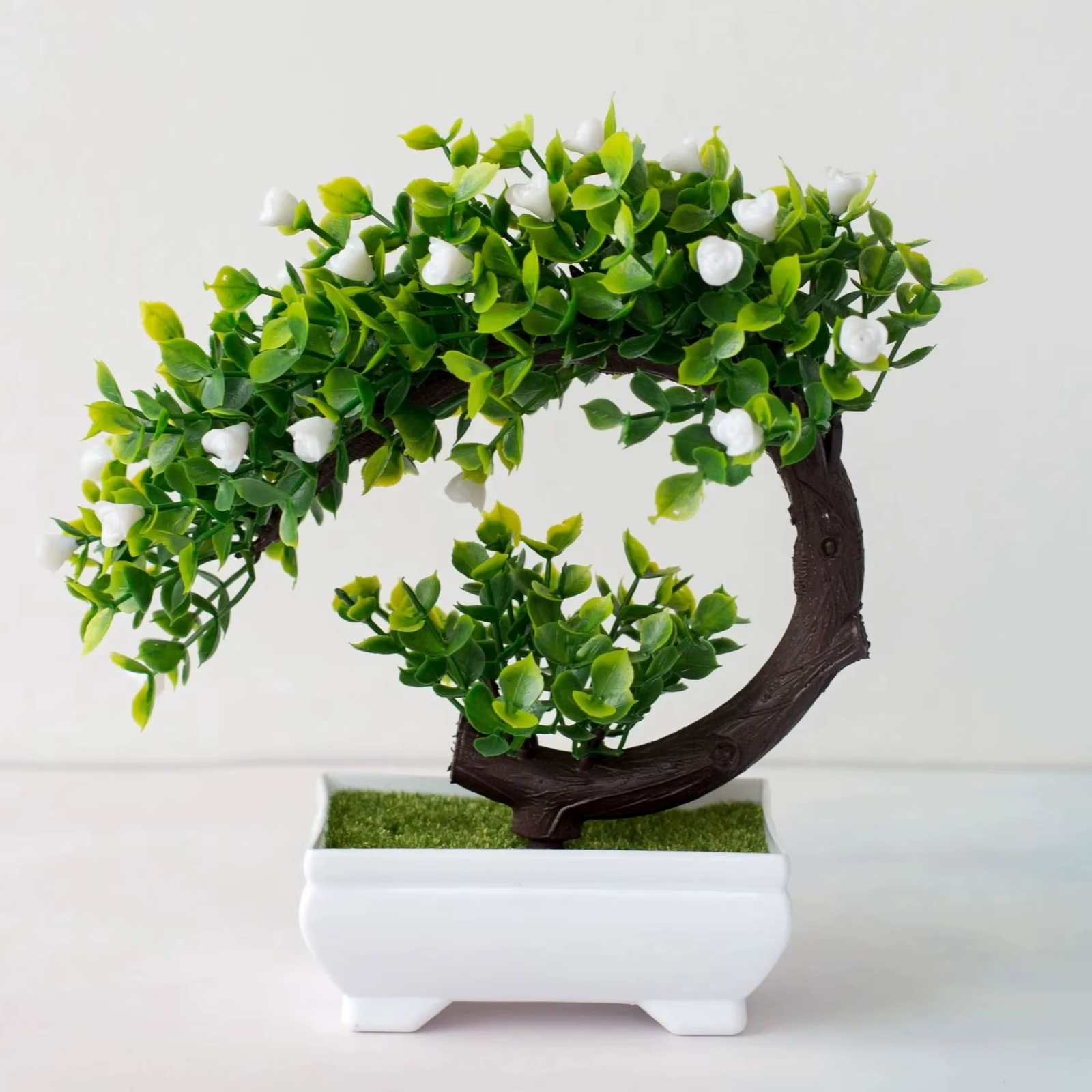 Artificial Plants Bonsai Simulated Tree Potted Plants Fake Flowers Table Potted-image