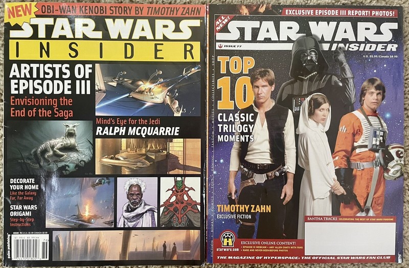 Star Wars Insider (2003) #76 & 77 Magazine - Ralph McQuarrie, Timothy Zahn