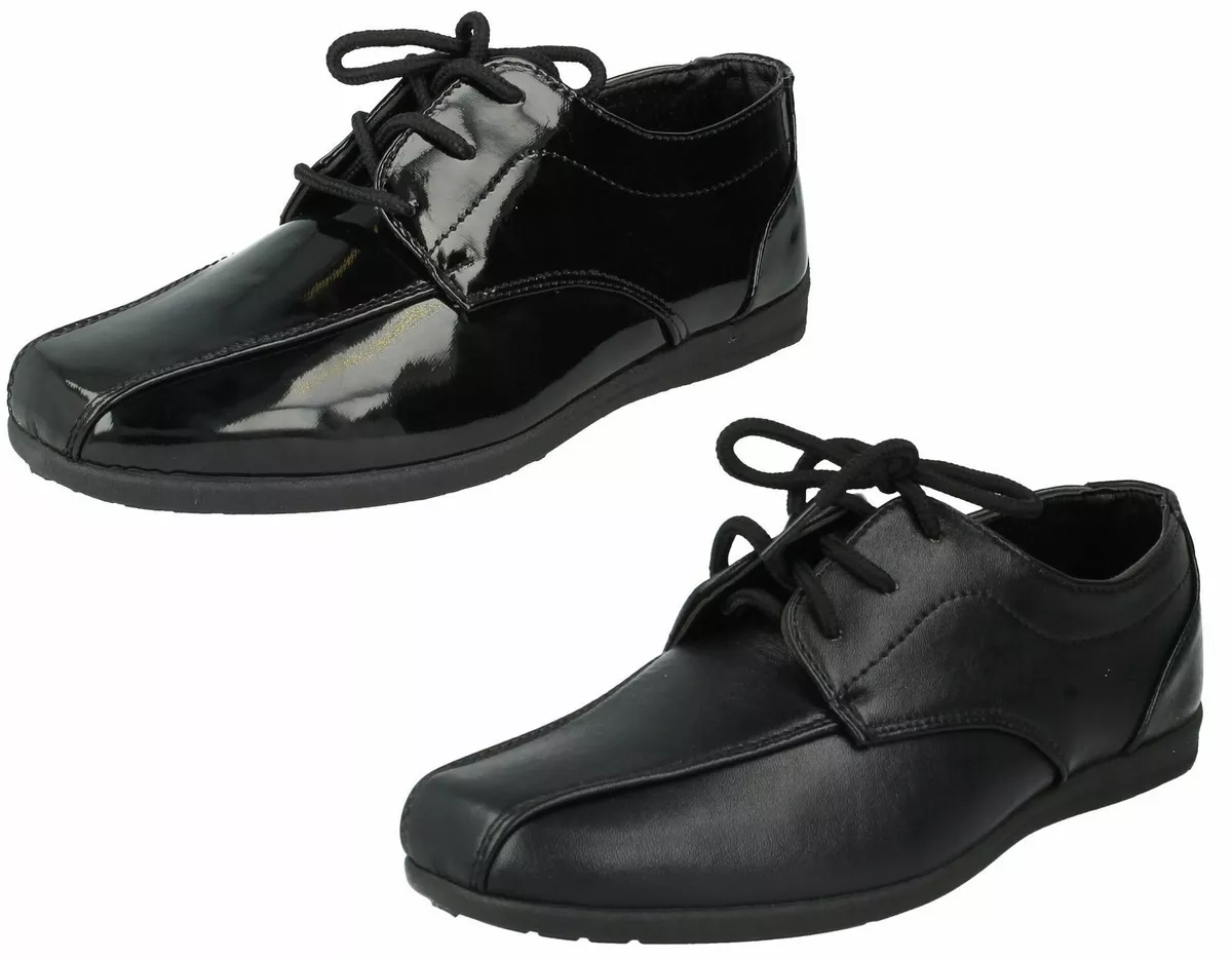 Boys N1110 Black Lace Up School Shoes By Jcdees Retail Price