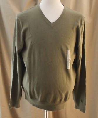 Article 365, Medium, Dusky Green Long Sleeve V-neck Sweater, New with Tags