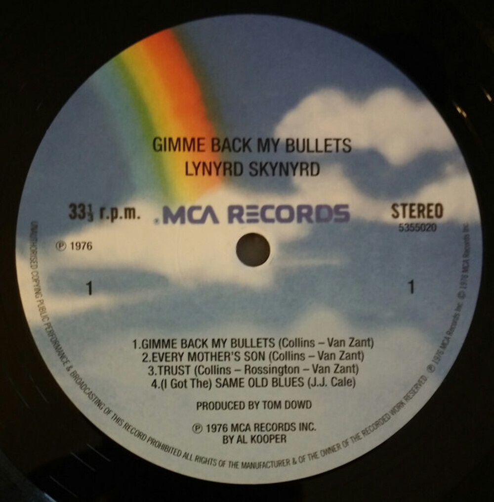 英LP Lynyrd Skynyrd Gimme Back My Bullets 5355020 MCA Records /00260 Lynyrd Skynyrd - Lynyrd Skynyrd - Gimme Back My Bullets LP