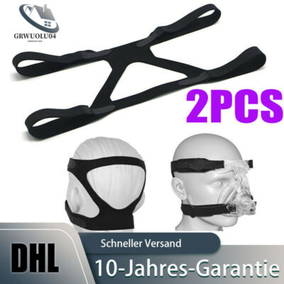 2PCS Universal-Kopfband für CPAP-Maske, passend für ResMed Mirage Maske Schwarz
