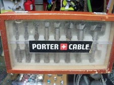 PORTER CABLE 8-PIECE FORSTNER DRILL BIT SET w/ OPEN TOOTH DESIGHN