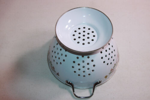 Portmeirion Botanic Garden Enamel Colander/ Strainer~ Rosa Canna Dog Rose ~11" - Picture 5 of 11