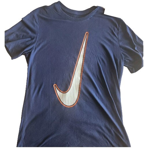 Nike Dri-Fit Logo T-Shirt Swoosh Blue Medium Tee New Niagamas