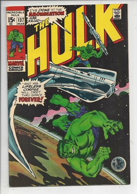 INCREDIBLE HULK #137 F (6.0) 1970 Abomination Cover | eBay