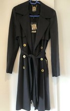 Biba Womens. Beautiful Suedette Trench Coat. Charcoal. Brand New With Tags.