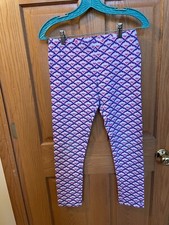 Vineyard Vines Girls XL 16 Pink Purple Printed Long Stretch Pants GUC