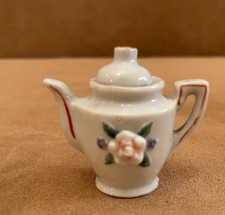 Vintage Porcelain Miniature Teapot 2" Made in Occupied Japan doll dollhouse