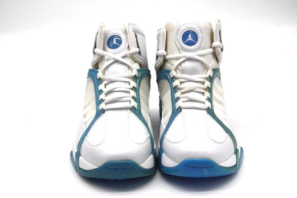 MEN'S JORDAN SOLIDFY 309977-141 WHITE/UNIVERSITY BLUE SNEAKER SIZE 8.5 - Image 3 of 4