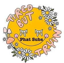 Sublimation Print Tired But Tryin Ready To Press Heat Transfer