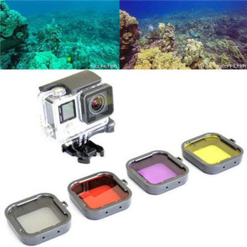 Kit de de lentes de filtro UV regulable de buceo colorido para GoPro Hero 4 3+ | eBay