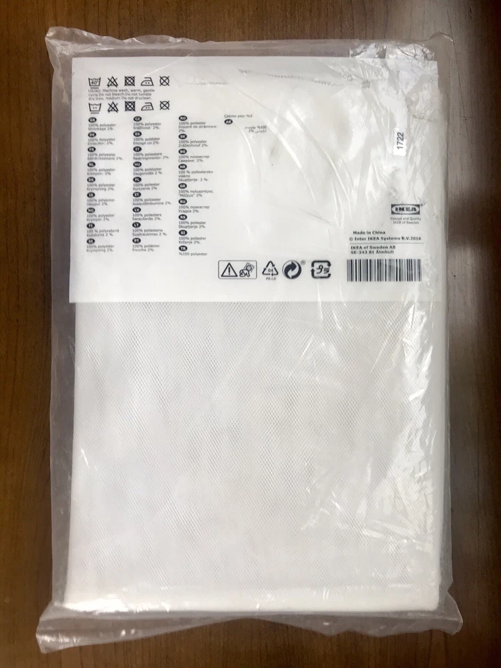 1 Par de Cortinas Largas Blancas IKEA LILL Ventana Encaje Persianas Transparentes 250x280cm Foto 2 de 4