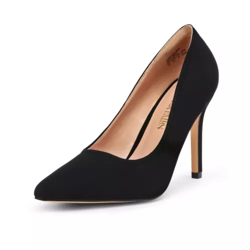 US Damen-Slipper Stilettos hoher Absatz spitz zulaufend Hochzeit Party elegante Pumps Schuhe - Bild 3 von 13