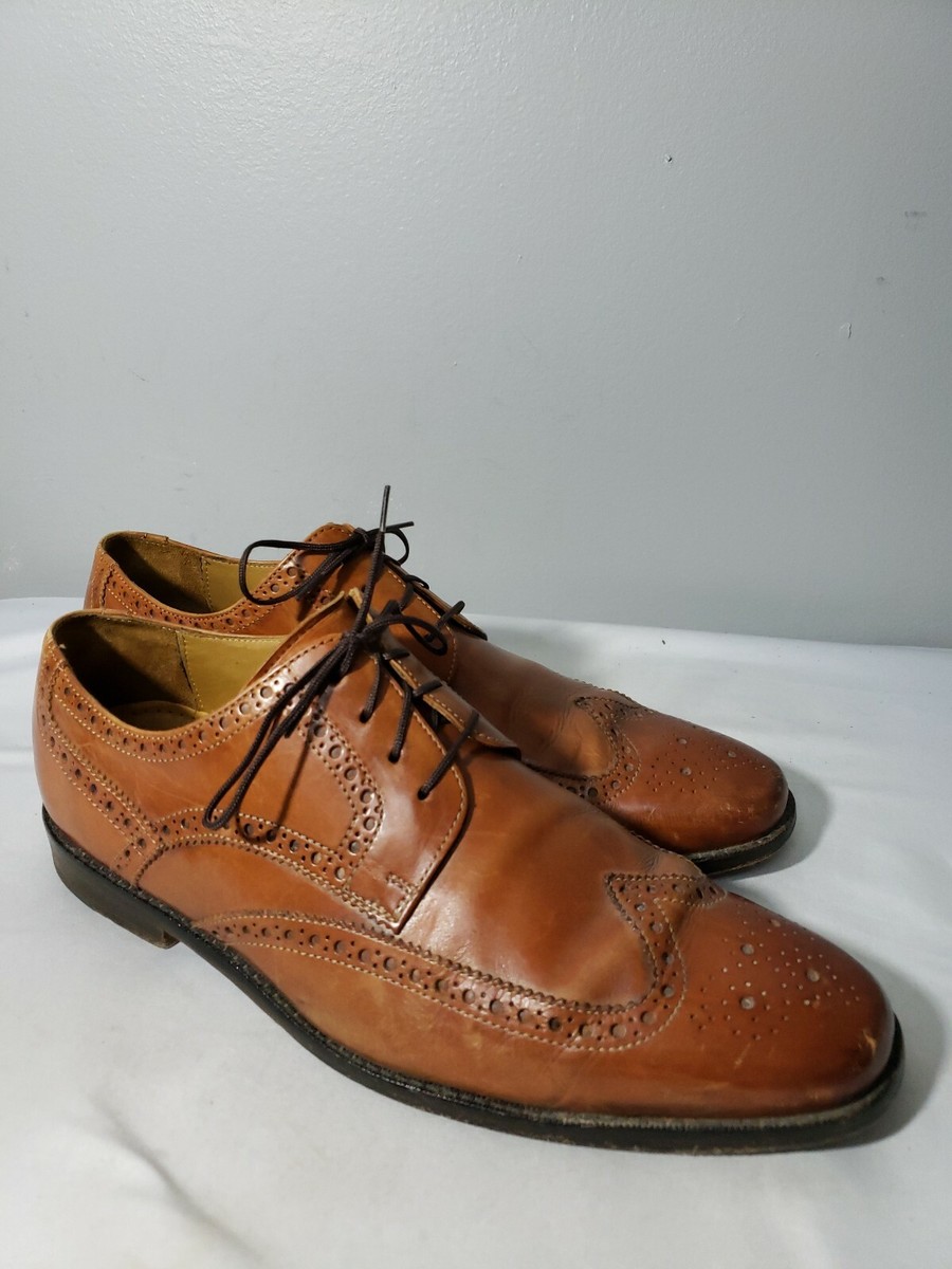 COLE HAAN Mens Dress Shoes Cognac Brown Casual Lace Up 