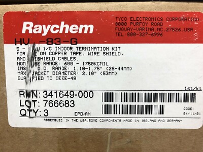 HV-83-G Raychem INDOOR Termination Kit (Box of 3)