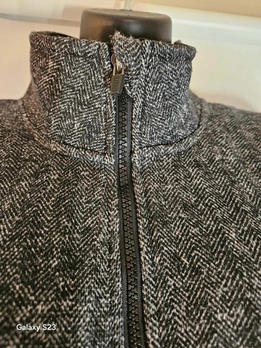 RBX HEATHER GREY & BLACK ATHLETIC MOCK NECK ZIP-UP SWEATER WOMENS Size LARGE - Picture 5 of 11
