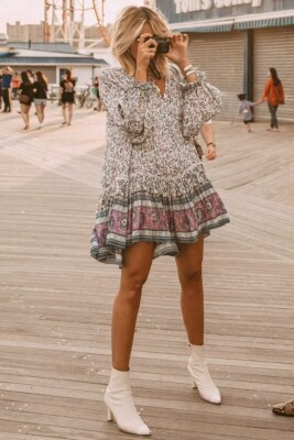 Spell and Gypsy Dahlia Tunic Dress Dusty Blue XL Australia