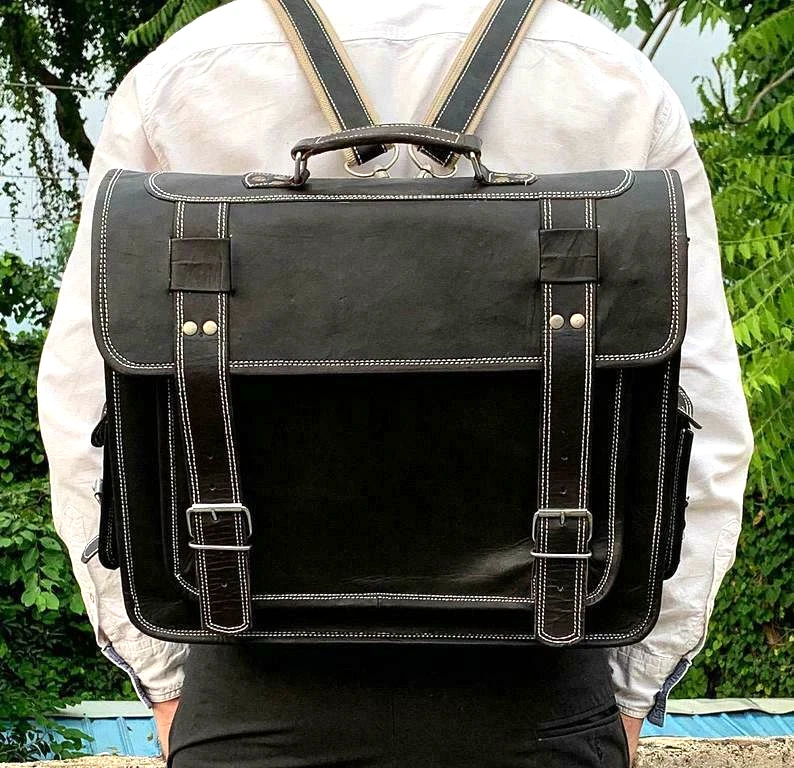 Leather Laptop Messenger Men Women Backpack Crossbody Handbag Satchel Briefcase
Opens in a new windo