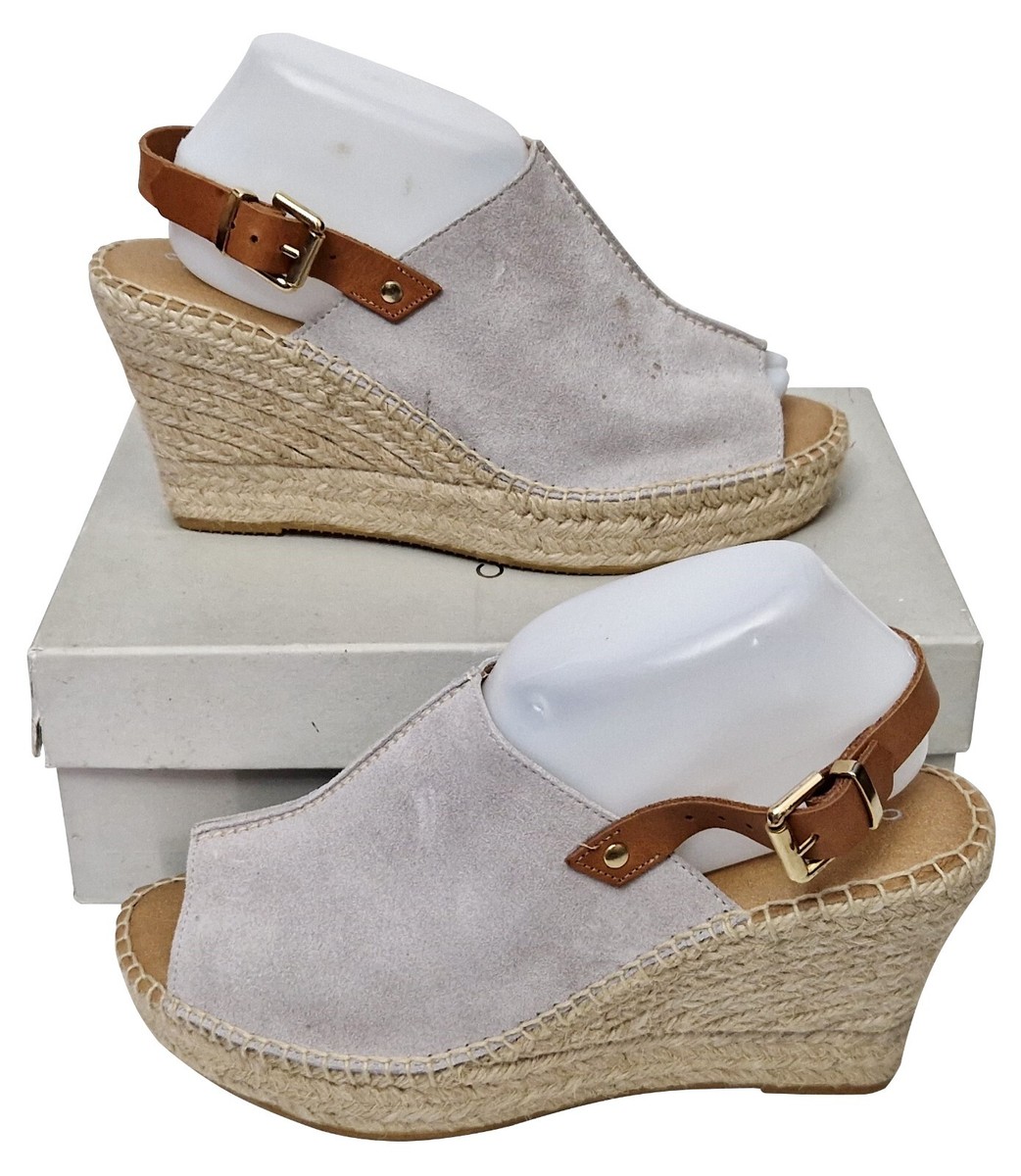 Espadrille Sandals Carvela Heeled Espadrille CARVELA Kloud Ladies Grey  Espadrille Wedge Open Toe Heel Sandals EU41 UK
