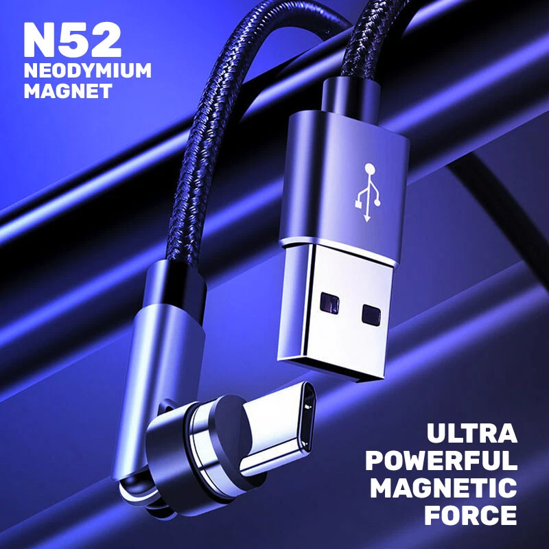Magnetic 540 Fast Charging Data Cable Cord Charger For Type-C Micro USB iPhone - image 4 of 4