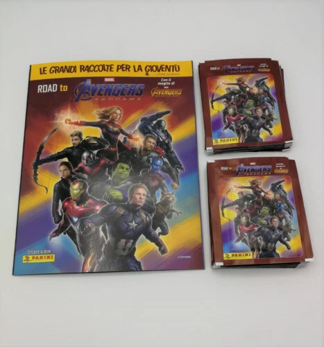 Stickers, albums et paquets avengers