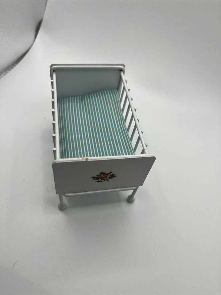 Colchón vintage Shackman de metal BLANCO para casa de muñecas hecho en Japón EN LA CAJA Foto 4 de 4