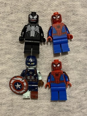 LEGO Marvel Super Heroes Minifigures lot Spider Man Venom Zombie Captain America