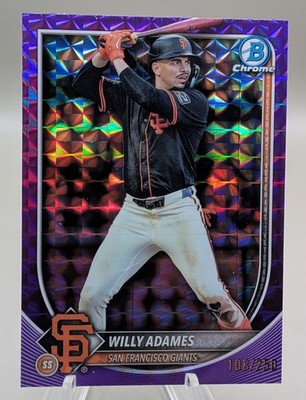 2025 Bowman Chrome - Willy Adames #14 Purple Geometric /250